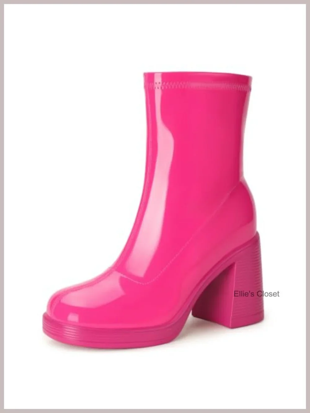 Women's Platform Gogo Ankle Boots Chunky Heel Square Toe Booties